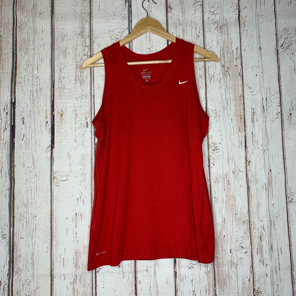 Red Nike dri-fit tank top XL